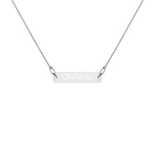 Load image into Gallery viewer, 'Chiflada' Engraved Silver Bar Chain Necklace