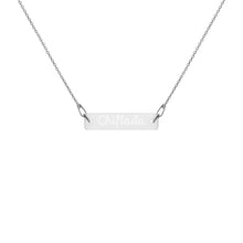 Load image into Gallery viewer, &#39;Chiflada&#39; Engraved Silver Bar Chain Necklace

