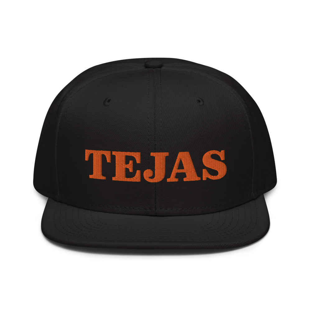 Tejas Black Snapback Hat