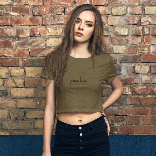 Pero Like Women’s Crop Tee | Women Printed Tees | Swelos